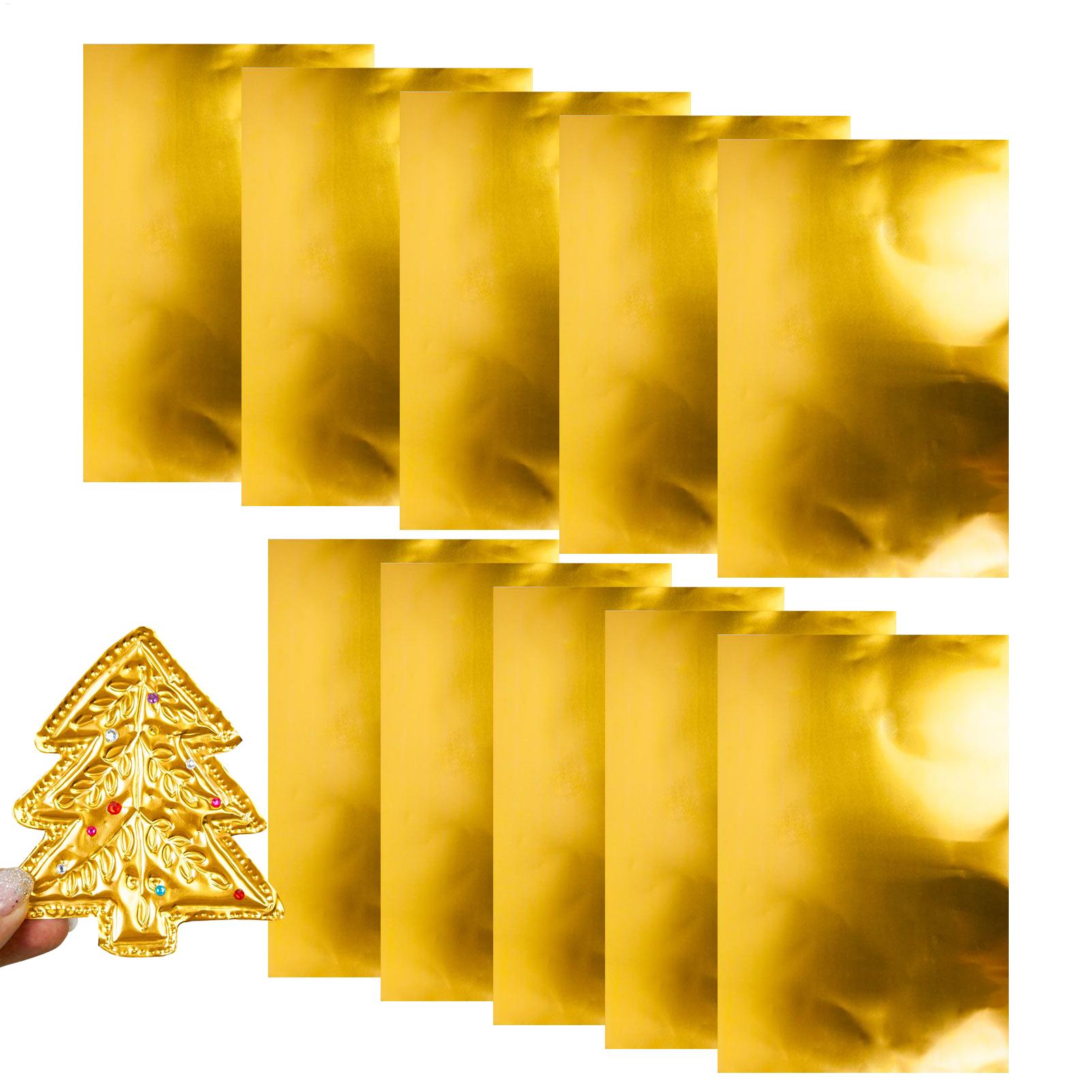Art Craft In Paper - 20 x 30 cm Aluminiumfolien-Bastelblätter, Gold/Silber,