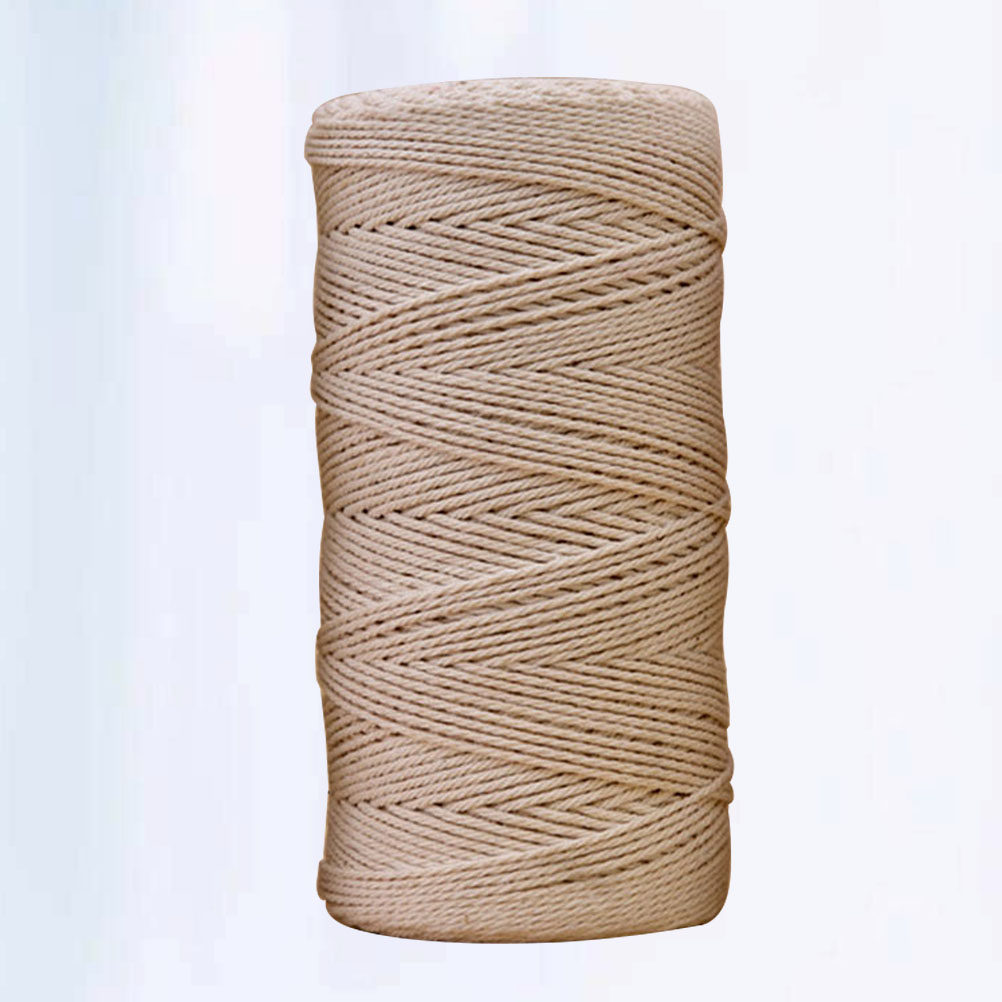 Macrame Cord Cotton - 1 Stück handgefertigtes natürliches Baumwollseil, weich,