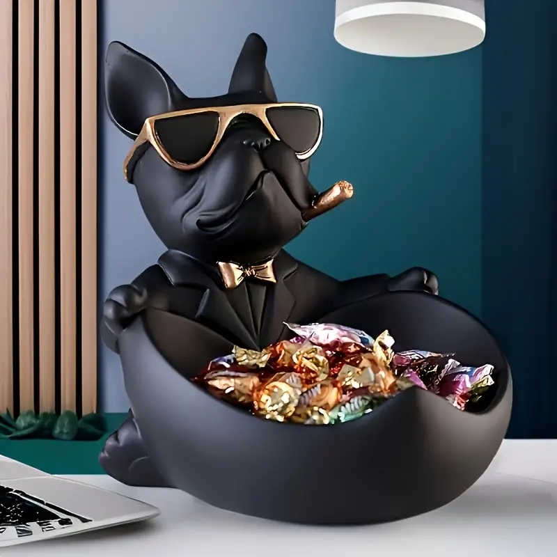 Art Craft Japan - Kreative Sonnenbrille Coole Hunde-Statue Bulldoggen-Statue Aufbewahrungsbox