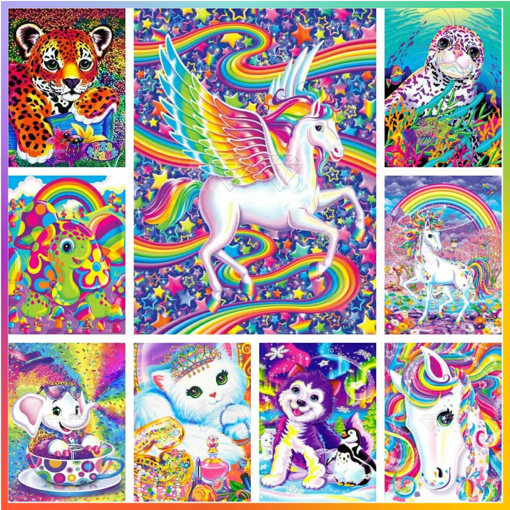 Art Craft Unicorn - 1 Stück rahmenloses Malset mit Cartoon-Tiermotiven