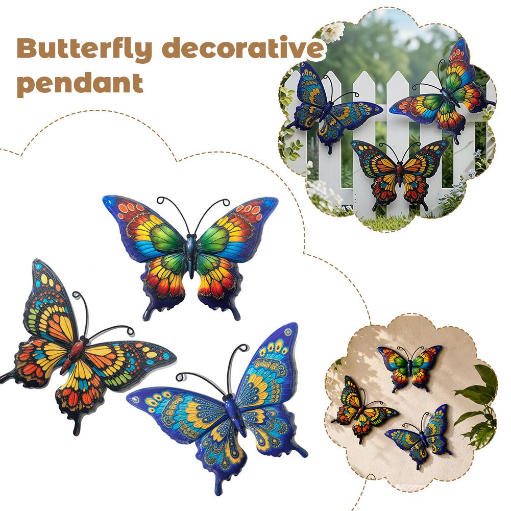 Art And Craft Exclusives - Exklusive Metall-Schmetterlings-Wandkunst für den Garten, farbenfrohes