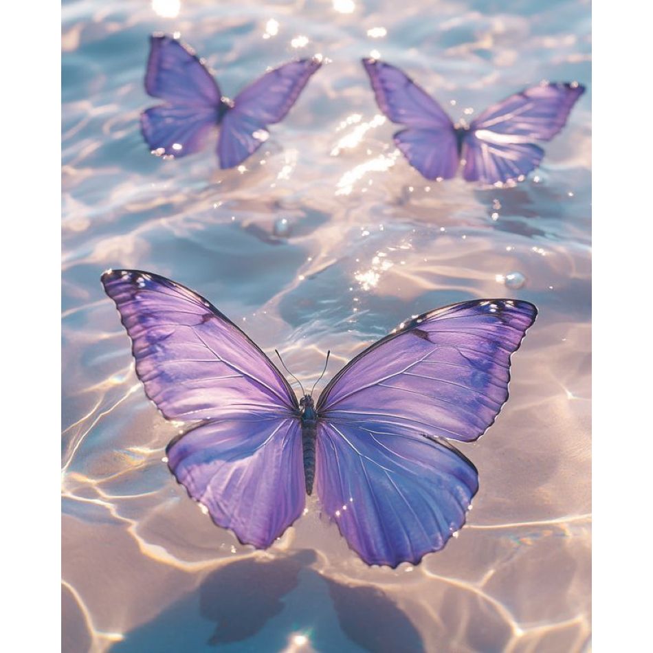 Art Craft Ideas With Paper - RUOPOTY Diamantmalerei, handgefertigt, lila Schmetterling, DIY-Idee,