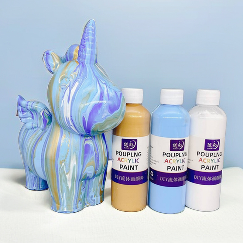 Art Craft Unicorn - Acrylfarben-Set, flüssiges Einhorn, weißes Embryo, Basteln,