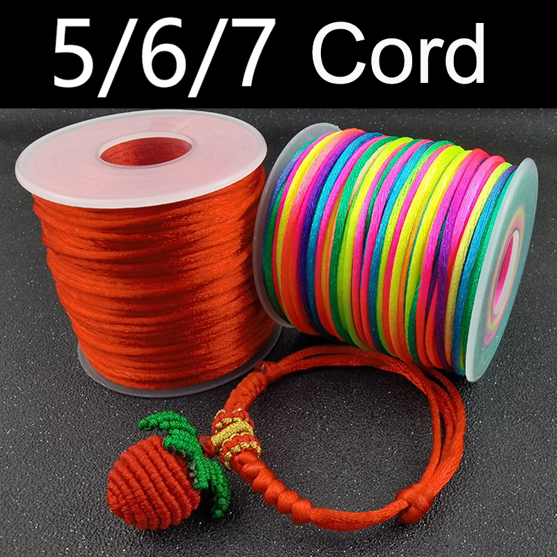 Macrame Cord Cotton - 2mm roter Nylons chnur faden für