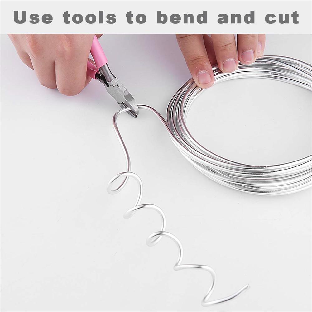 Art Craft Accessories - Biegsamer Basteldraht, verblasst nicht, weich, silberfarben,