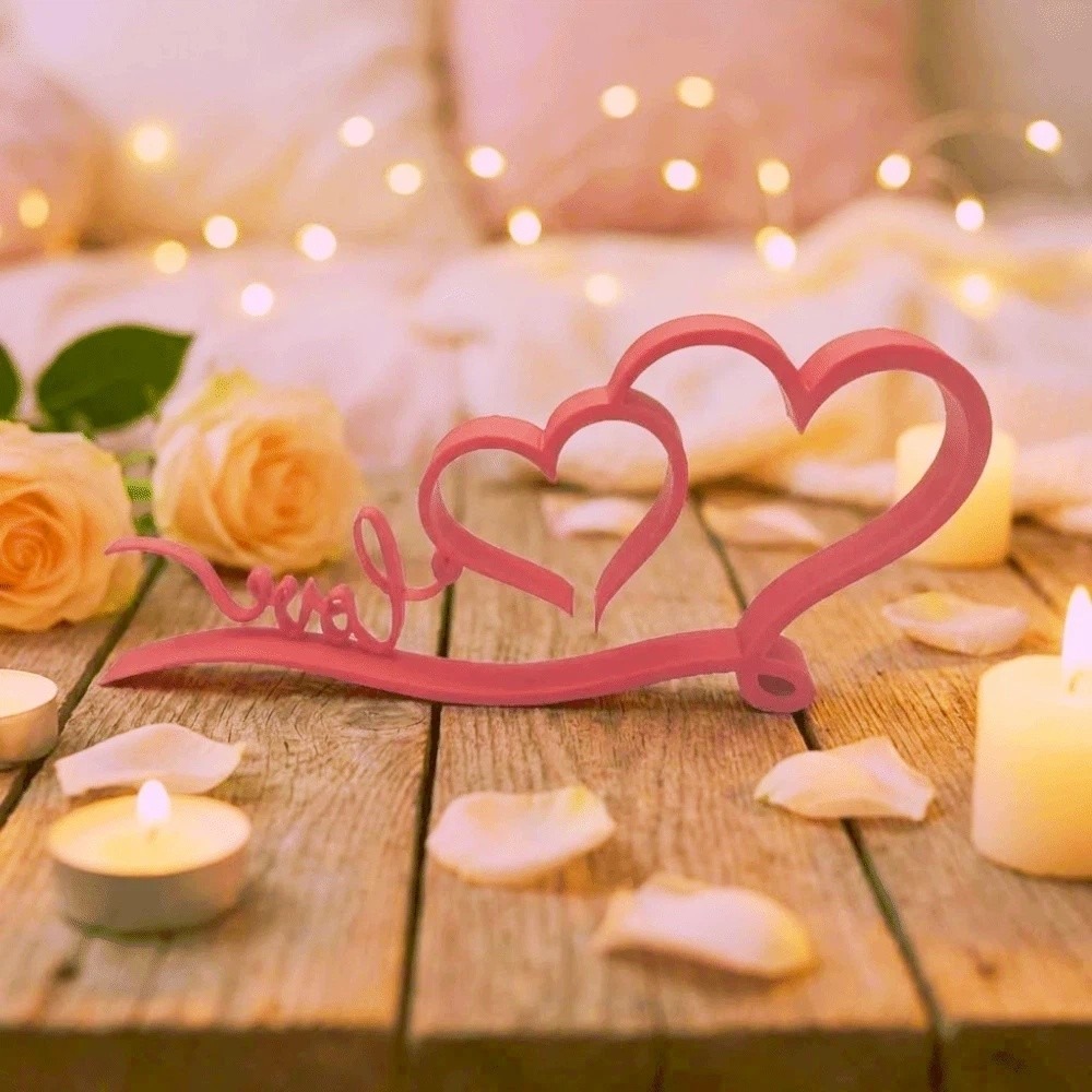 Art And Craft Valentine - 3D-Druck: Kleines Schild mit der Aufschrift