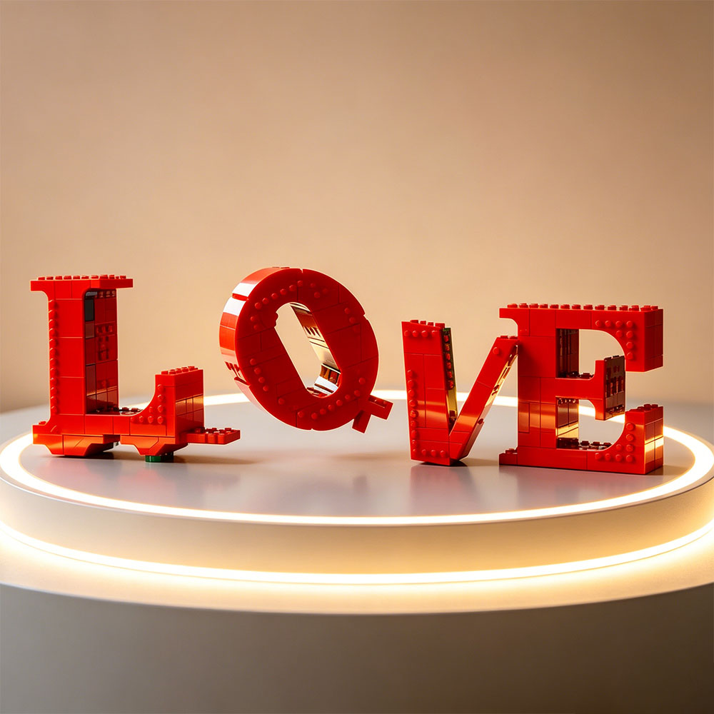Art Craft Disney - ART Display Crafts Ziegelstein LOVE Skulptur