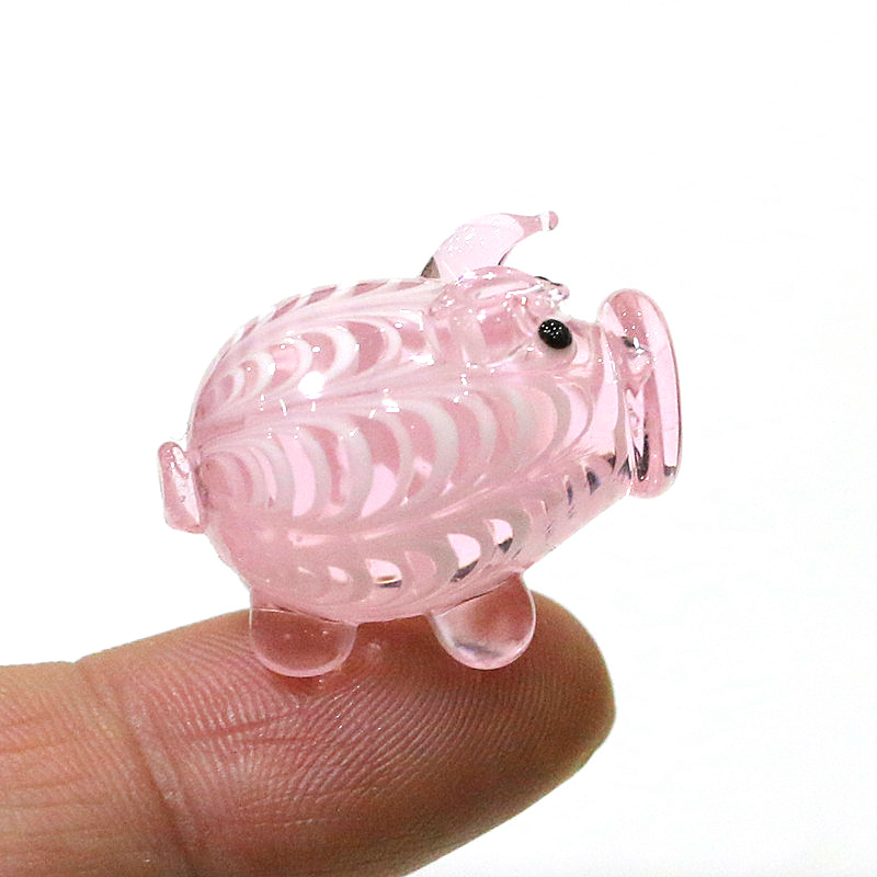 Craft And Art Difference - Murano-Glas Schweinchen Mini-Figur Verschiedene Stile Niedliche