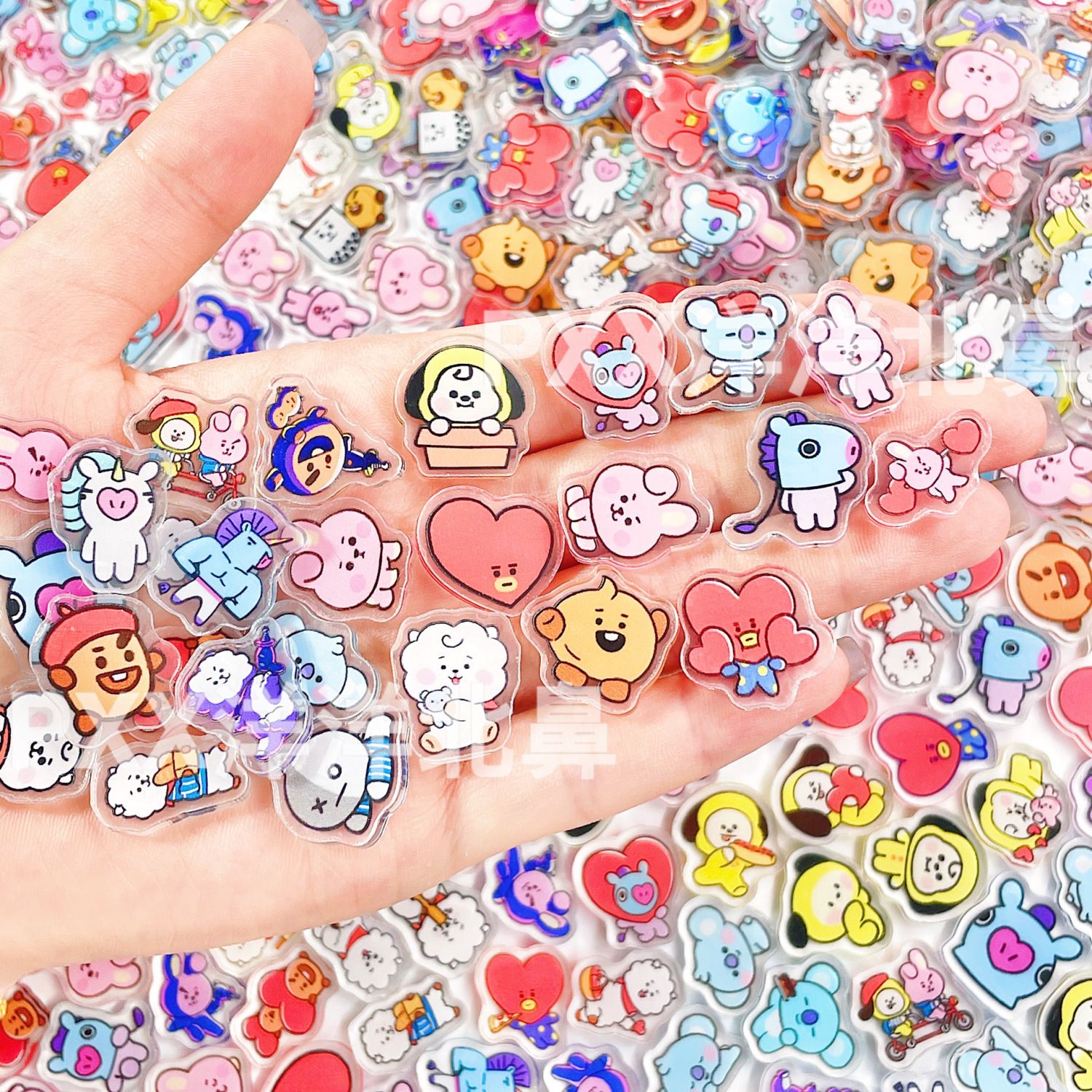 Art Craft Accessories - 100 Stück BT21 BTS einlagige 2cm