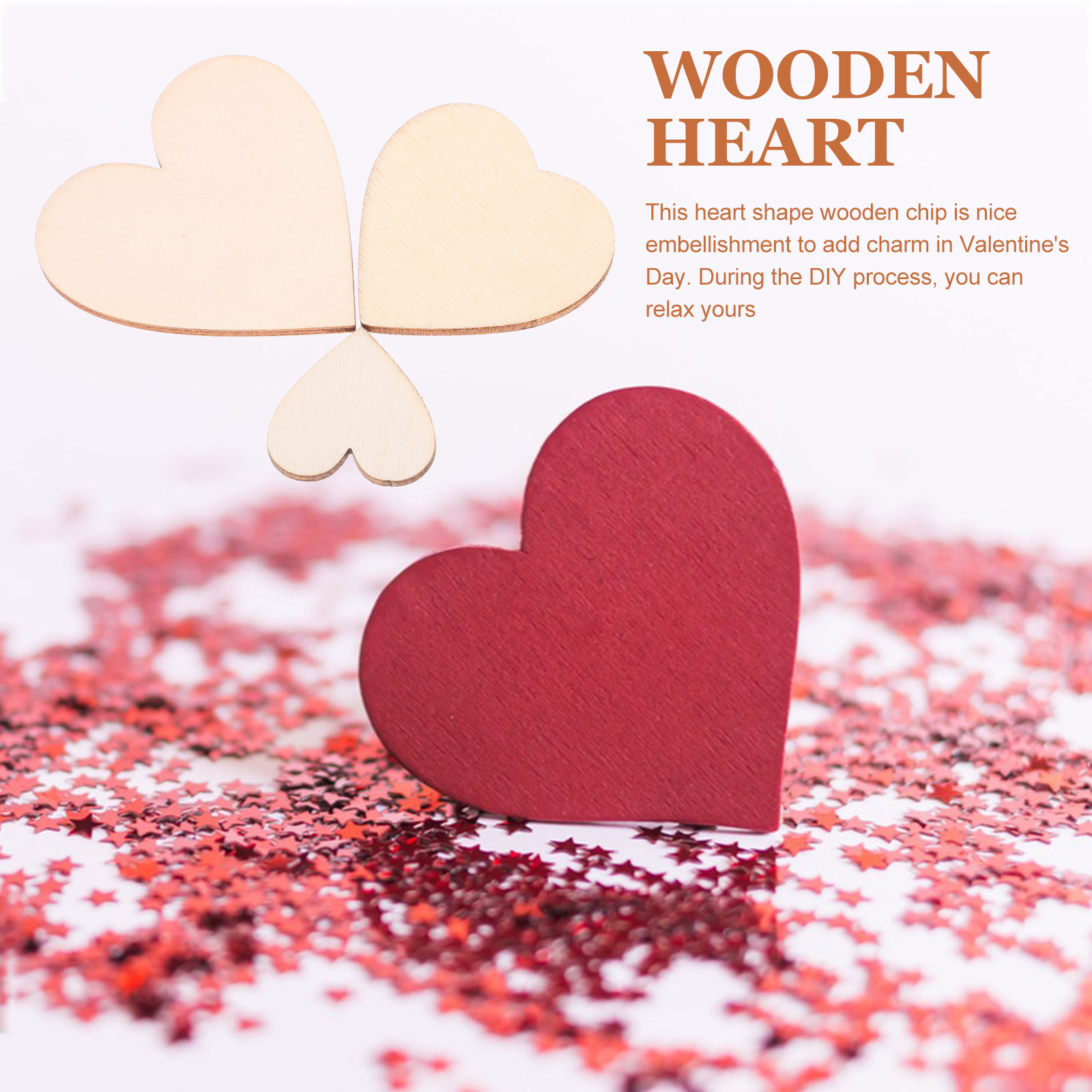 200 Stück Herzförmige Holzsche – Art And Craft Valentine Bewertung und Preis