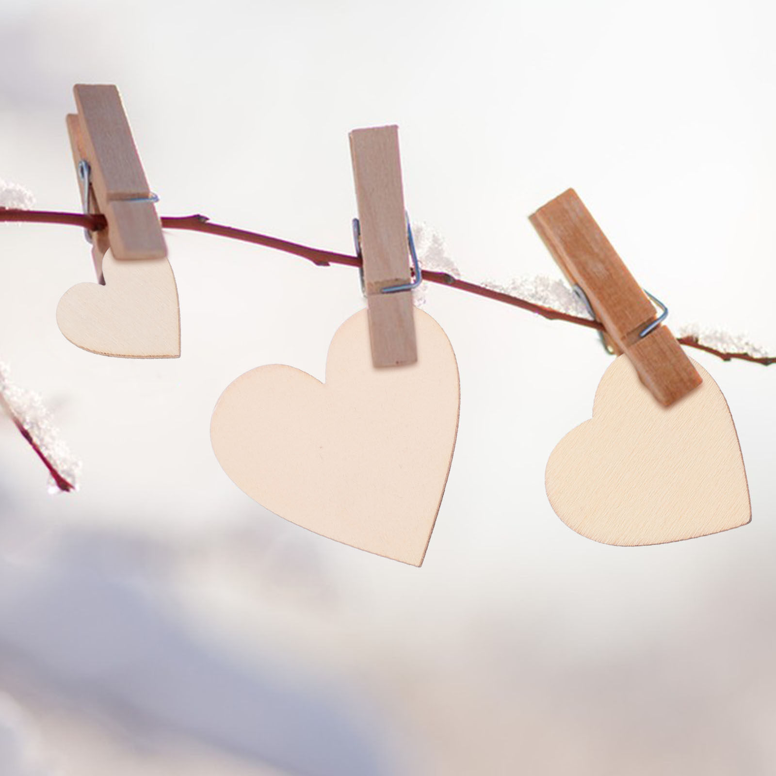 200 Stück Herzförmige Holzsche – Art And Craft Valentine Bewertung und Preis