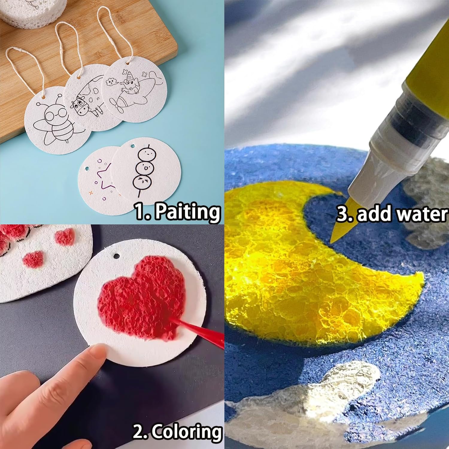 3D Puffy Foam Texture Malerei  – Art Craft In Paper Bewertung und Preis