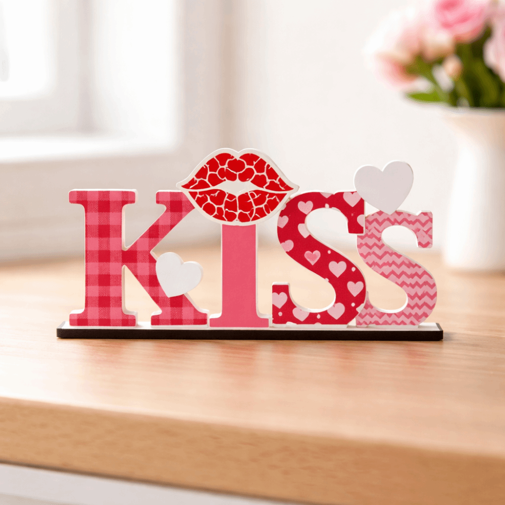 LOVE KISS Holzknoten-Ornament  – Art And Craft Valentine Bewertung und Preis