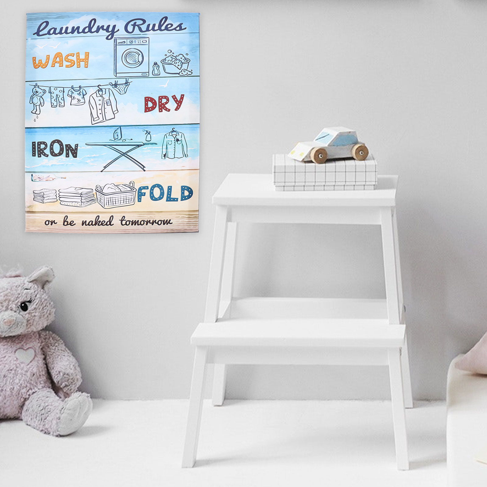 Wäscheruhr-Regeln Leinwand-Wan – Art Craft Decoration Ideas Bewertung und Preis