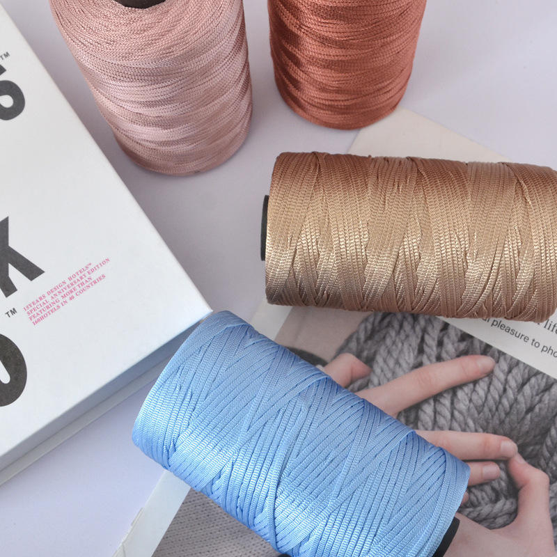 Glänzendes Flaches Band-Häkelg – Macrame Cord Cotton Bewertung und Preis
