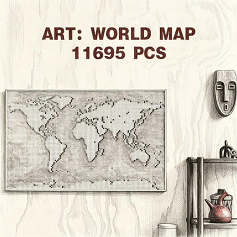 11695 Teile Weltkarten-Kunst-S – Art Craft Movement Bewertung und Preis