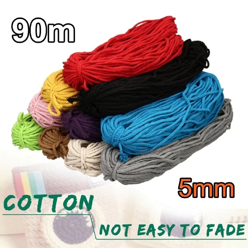 21 Farben 5mm 90M Baumwoll-Mak – Macrame Cord Cotton Bewertung und Preis