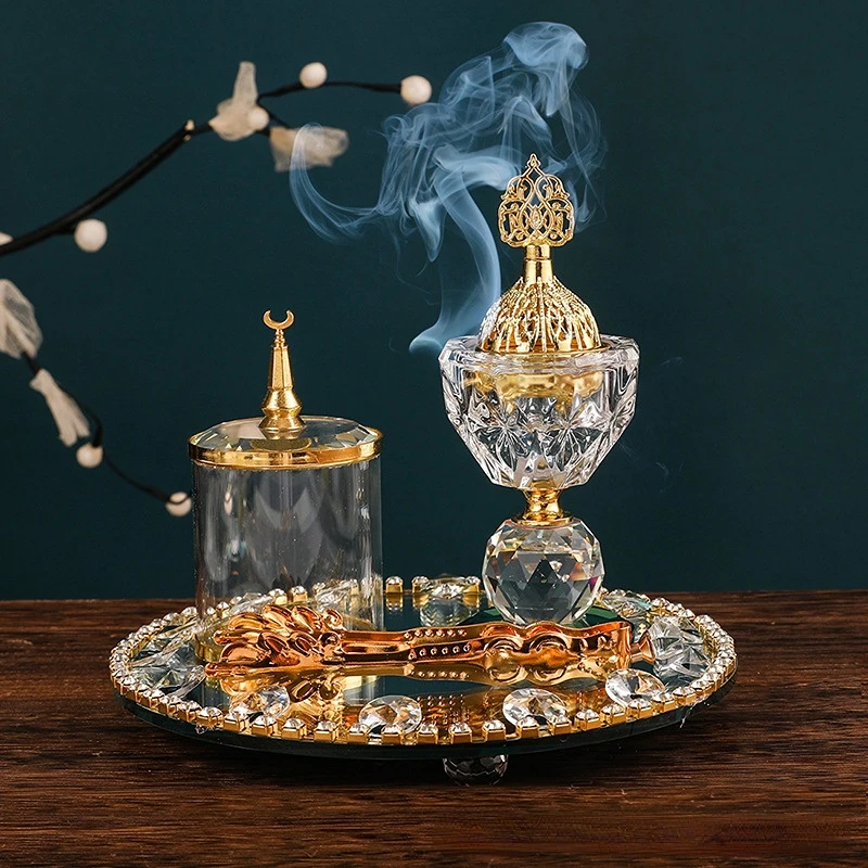 Rundes goldenes Kristall-Räuch – Art Craft Decoration Ideas Bewertung und Preis