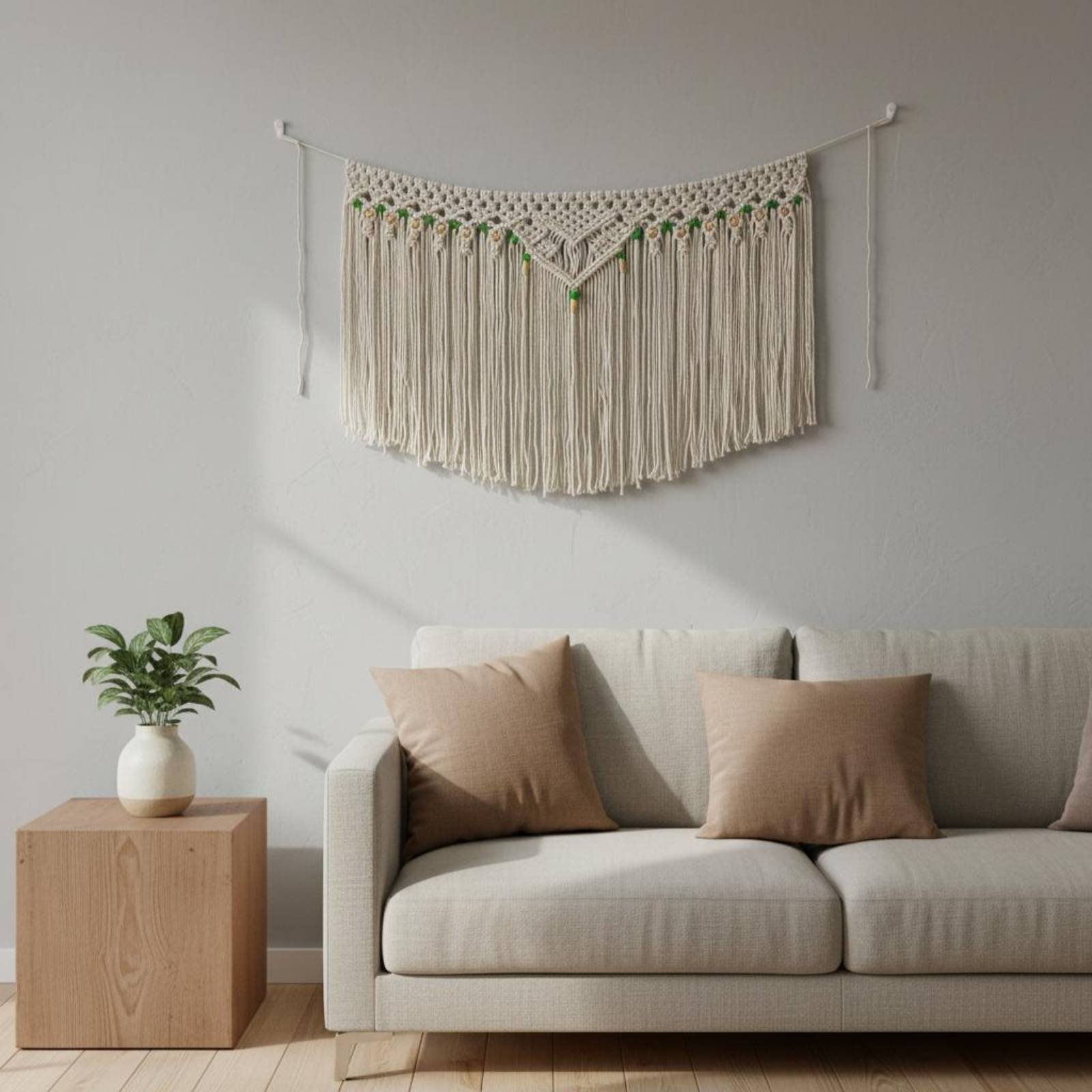 Quasten-Wandbehang Dekorative  – Macrame Cord Cotton Bewertung und Preis