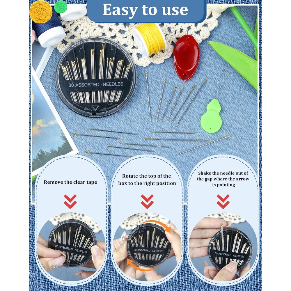 30-teiliges Stahl-Handnähnadel – Art Craft Kits Bewertung und Preis