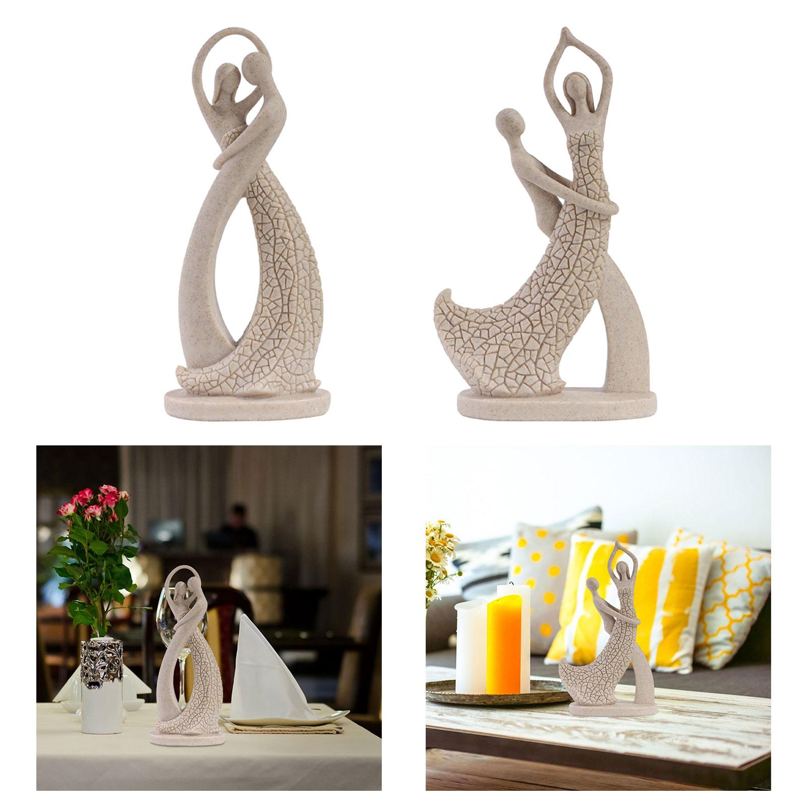 Umarmende Paarstatue, abstrakt – Art And Craft Valentine Bewertung und Preis