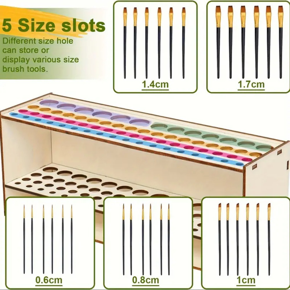 Pinselhalter aus Holz, 67-Slot – Art Craft Japan Bewertung und Preis
